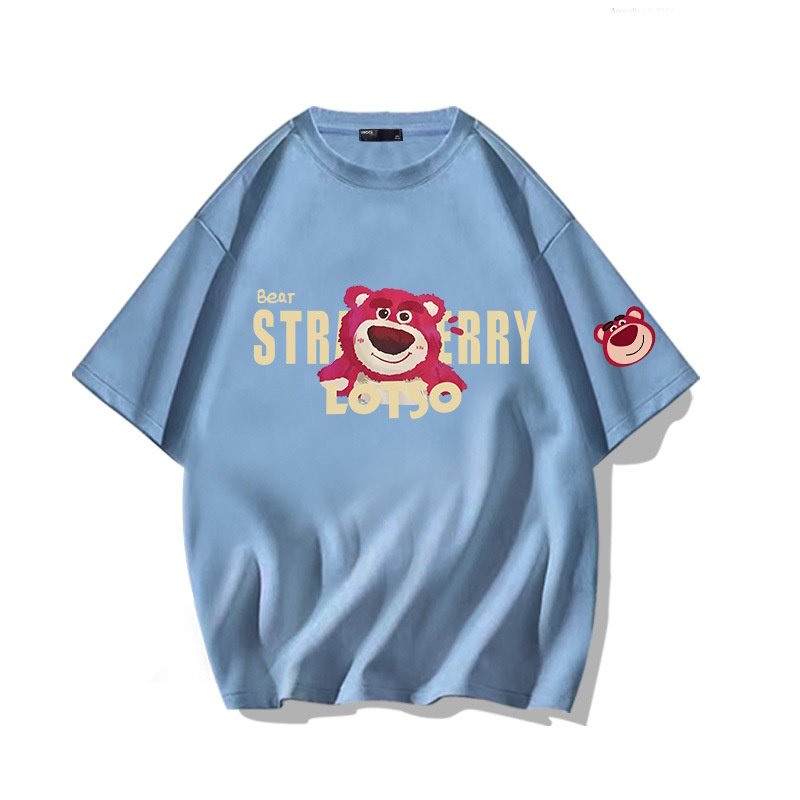 画像7: Strawberry & Lotso Short Sleeve T-Shirt　　ユニセックス 男女兼用ストロベリーロッツォプリント半袖  Tシャツ (7)