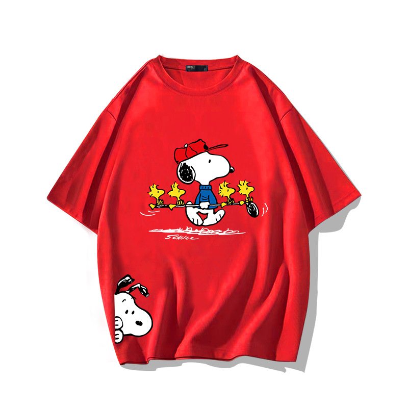 画像4: Golfer Snoopy & Woodstock  print Tshirt  　ユニセックス 男女兼用ゴルファースヌーピー＆ウッドストックプリント半袖  Tシャツ (4)