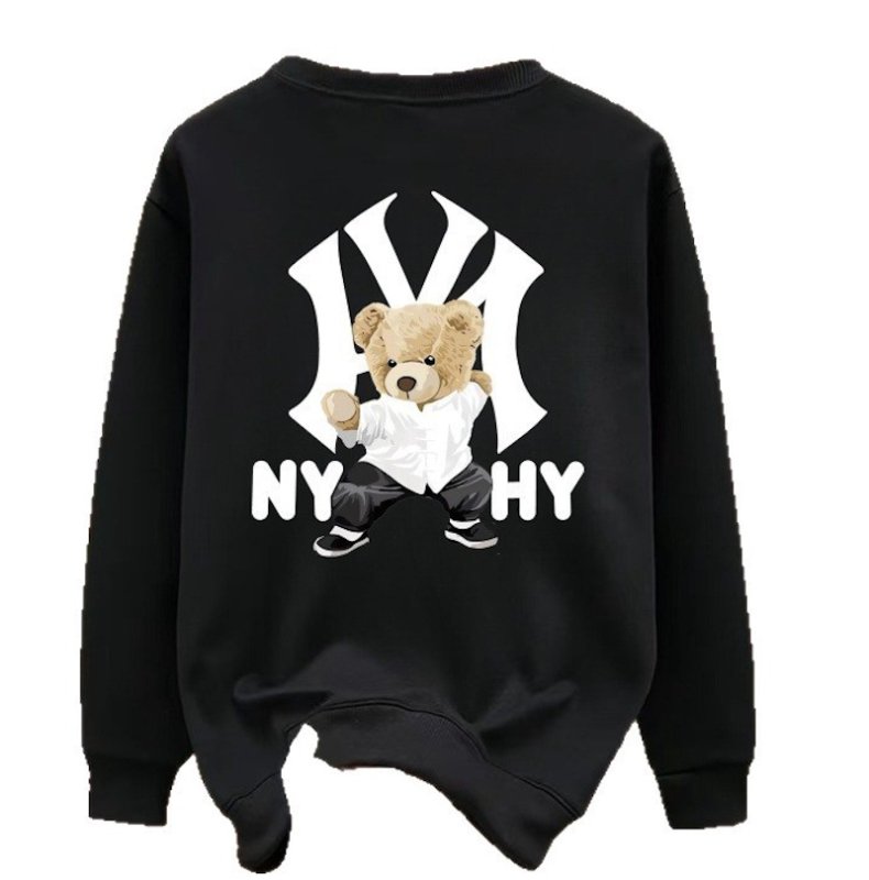 画像1: Unisex NY Kung Fu Bear Round Neck Sweatshirt　男女兼用 ユニセックス NYカンフーベア熊長袖 スウェット トレーナー (1)