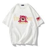 画像1: Strawberry & Lotso Short Sleeve T-Shirt　　ユニセックス 男女兼用ストロベリーロッツォプリント半袖  Tシャツ (1)