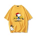 画像3: Golfer Snoopy & Woodstock  print Tshirt  　ユニセックス 男女兼用ゴルファースヌーピー＆ウッドストックプリント半袖  Tシャツ (3)