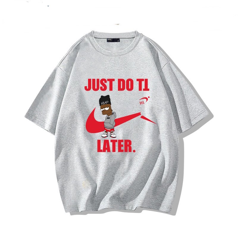 画像5: Broken Swoosh x Hip Hop Bart Simpson Short Sleeve T-Shirt　ユニセックス 男女兼用ブロークンスウォッシュ×ヒップホップバートシンプソンプリント半袖  Tシャツ (5)