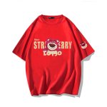 画像8: Strawberry & Lotso Short Sleeve T-Shirt　　ユニセックス 男女兼用ストロベリーロッツォプリント半袖  Tシャツ (8)