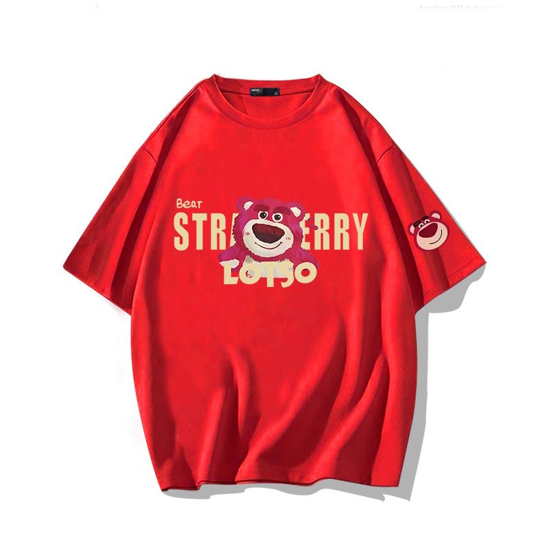 画像8: Strawberry & Lotso Short Sleeve T-Shirt　　ユニセックス 男女兼用ストロベリーロッツォプリント半袖  Tシャツ (8)