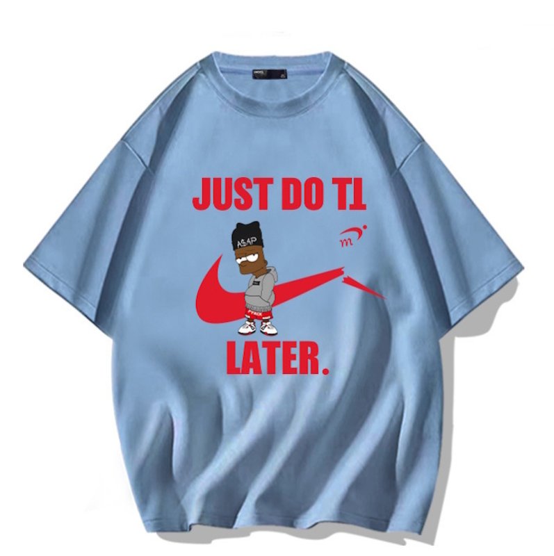 画像4: Broken Swoosh x Hip Hop Bart Simpson Short Sleeve T-Shirt　ユニセックス 男女兼用ブロークンスウォッシュ×ヒップホップバートシンプソンプリント半袖  Tシャツ (4)