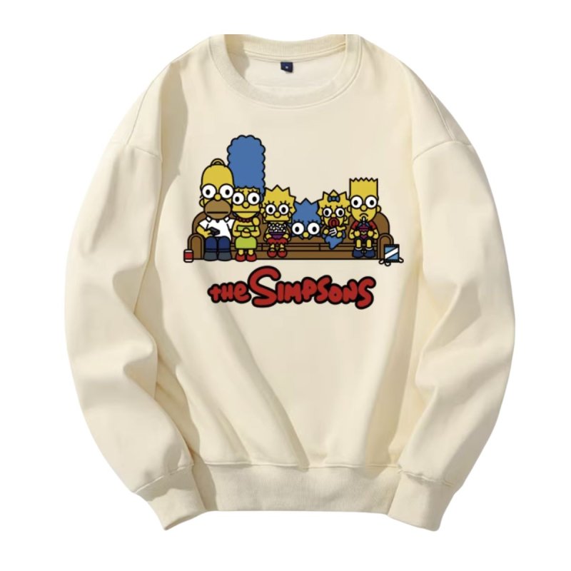 画像1: Unisex Simpson Simpsons Family Deformed Print Sweat Pullover 男女兼用 ラウンドネック シンプソン シンプソンズ ファミリー デフォルメ プリント スウェット トレーナー プルオーバー (1)