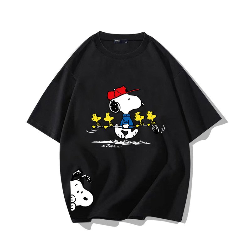 画像9: Golfer Snoopy & Woodstock  print Tshirt  　ユニセックス 男女兼用ゴルファースヌーピー＆ウッドストックプリント半袖  Tシャツ (9)
