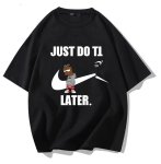 画像3: Broken Swoosh x Hip Hop Bart Simpson Short Sleeve T-Shirt　ユニセックス 男女兼用ブロークンスウォッシュ×ヒップホップバートシンプソンプリント半袖  Tシャツ (3)