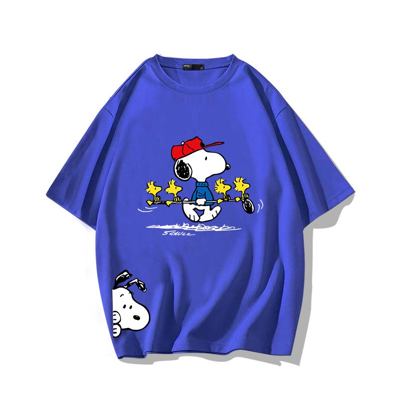 画像8: Golfer Snoopy & Woodstock  print Tshirt  　ユニセックス 男女兼用ゴルファースヌーピー＆ウッドストックプリント半袖  Tシャツ (8)