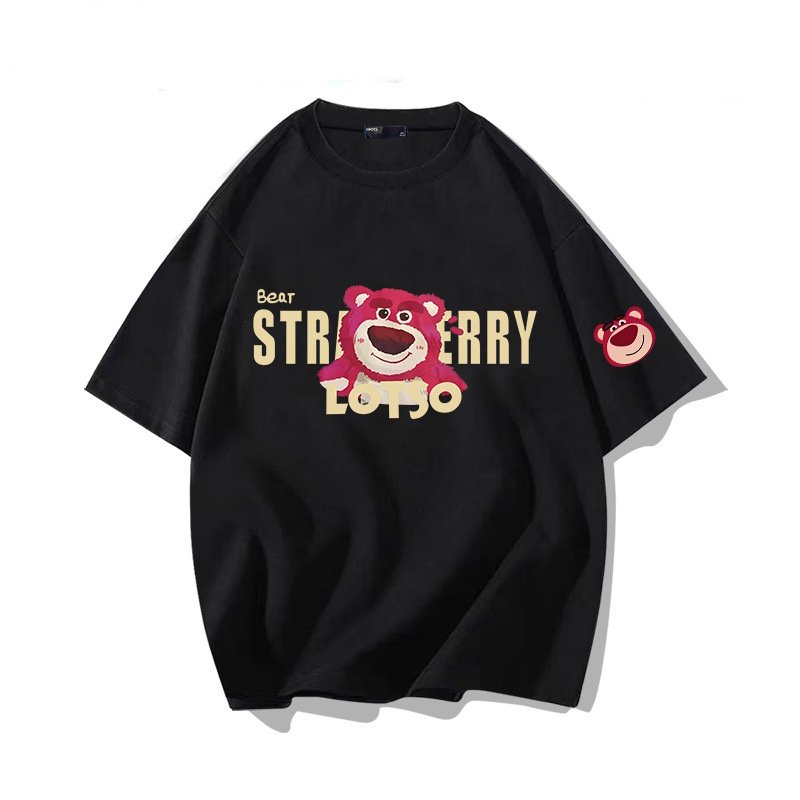 画像2: Strawberry & Lotso Short Sleeve T-Shirt　　ユニセックス 男女兼用ストロベリーロッツォプリント半袖  Tシャツ (2)
