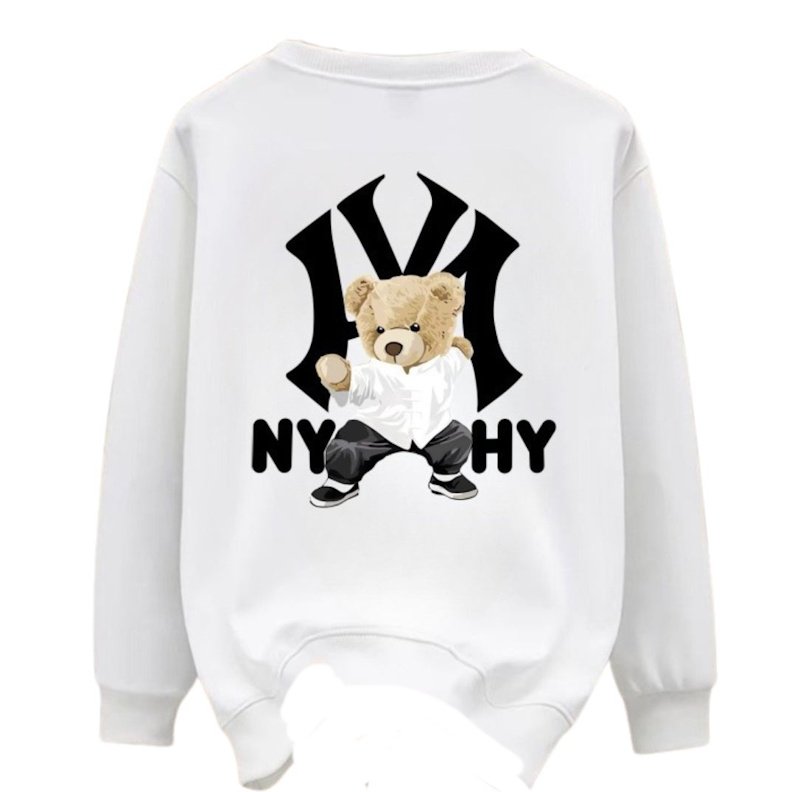画像2: Unisex NY Kung Fu Bear Round Neck Sweatshirt　男女兼用 ユニセックス NYカンフーベア熊長袖 スウェット トレーナー (2)