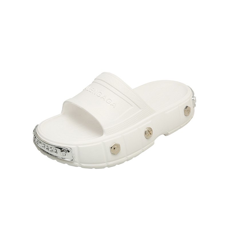 画像3: 26SS Men's and women's metal-attached thick sole rugged sole clock sandals sloder slippers ユニセック男女兼用 メタル付き厚底 ゴツ底 クロック スライダー シャワーサンダル スリッパスリッパ (3)