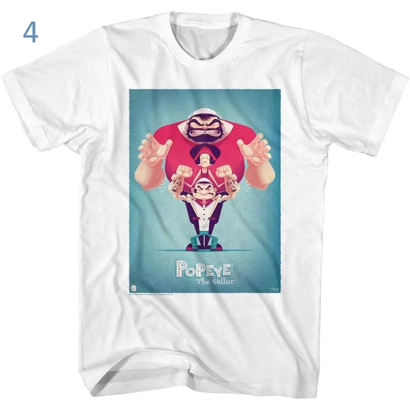 画像5: Popeye Family Vintage Style Short Sleeve T-Shirt　ユニセックス 男女兼用ポパイファミリーヴィンテージスタイルプリント半袖  Tシャツ (5)