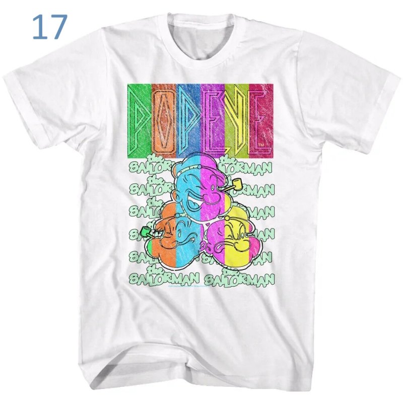 画像18: Popeye Family Vintage Style Short Sleeve T-Shirt　ユニセックス 男女兼用ポパイファミリーヴィンテージスタイルプリント半袖  Tシャツ (18)