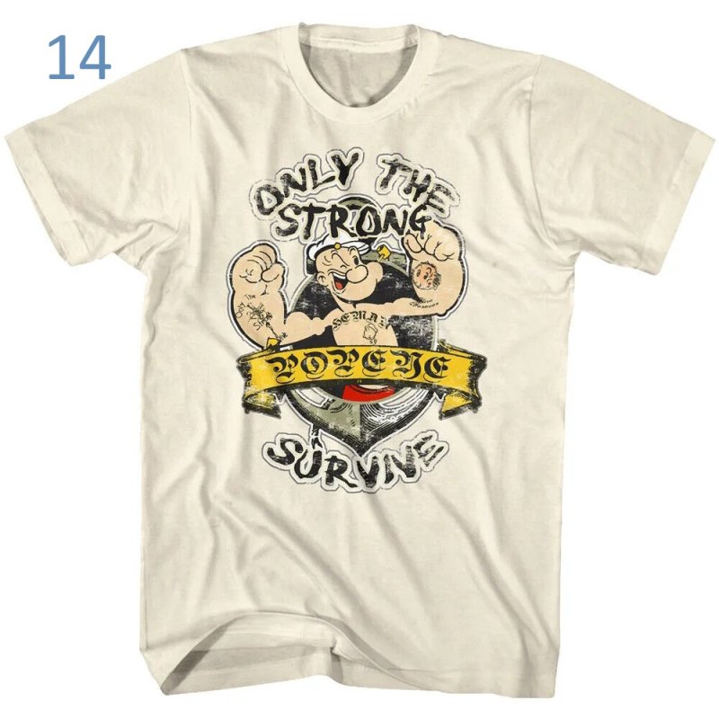 画像15: Popeye Family Vintage Style Short Sleeve T-Shirt　ユニセックス 男女兼用ポパイファミリーヴィンテージスタイルプリント半袖  Tシャツ (15)