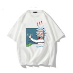 画像3: Rick and Morty Dr. Rick Print Short Sleeve T-Shirt　ユニセックス 男女兼用リックアンドモーティ リック博士プリント半袖  Tシャツ (3)