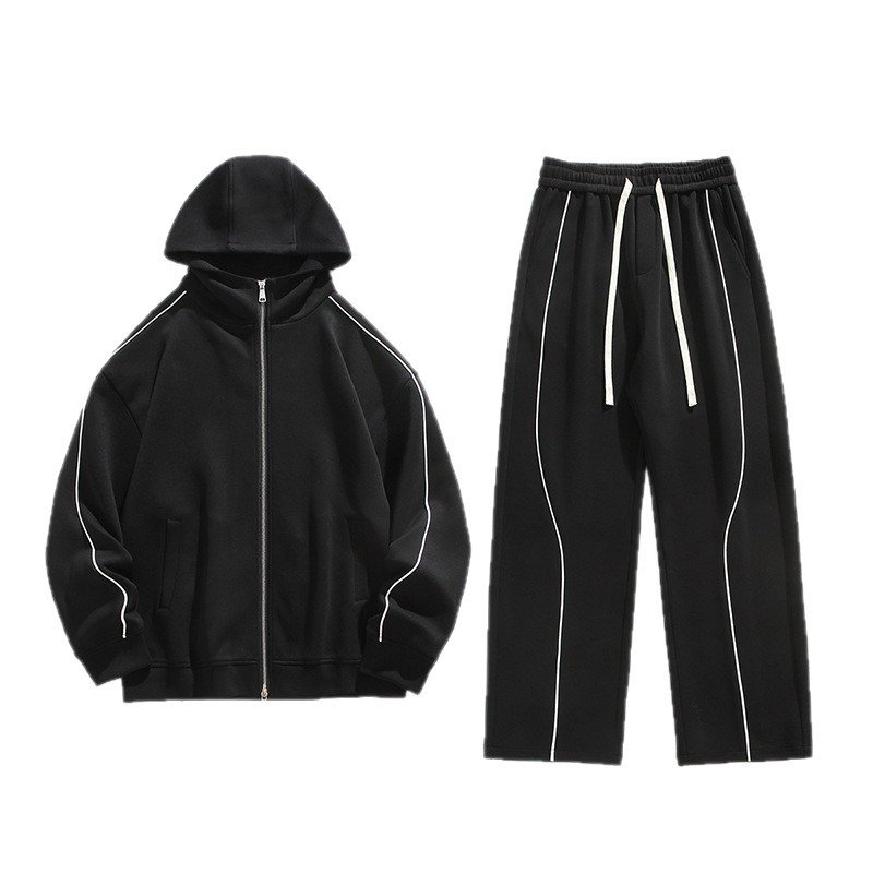 画像6: Line Hoodie & Pants Set Setup Jacket and Pants ワンライン フーディ＆パンツトラックスーツ セットアップ ユニセックス 男女兼用 ジャージ上下 ＆パンツセット (6)