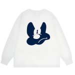 画像1: angry Mickey Mouse Long Sleeve T-Shirt　ユニセックス 男女兼用アングリミッキーマウスプリント長袖  Tシャツ (1)