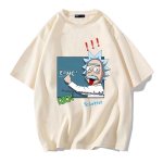 画像1: Rick and Morty Dr. Rick Print Short Sleeve T-Shirt　ユニセックス 男女兼用リックアンドモーティ リック博士プリント半袖  Tシャツ (1)