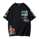 画像1: Collage Printed Design Tee T shirt ユニセックス 男女兼用 コラージュ プリント Tシャツ 半袖 (1)