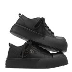 画像4: Unisex Big Head Platform Lightning Lace-Up Sneakers Derby Shoes　 ユニセックス男女兼用ビッグヘッド厚底レースアップレザーダービーシューズ スニーカーカジュアルシューズ (4)