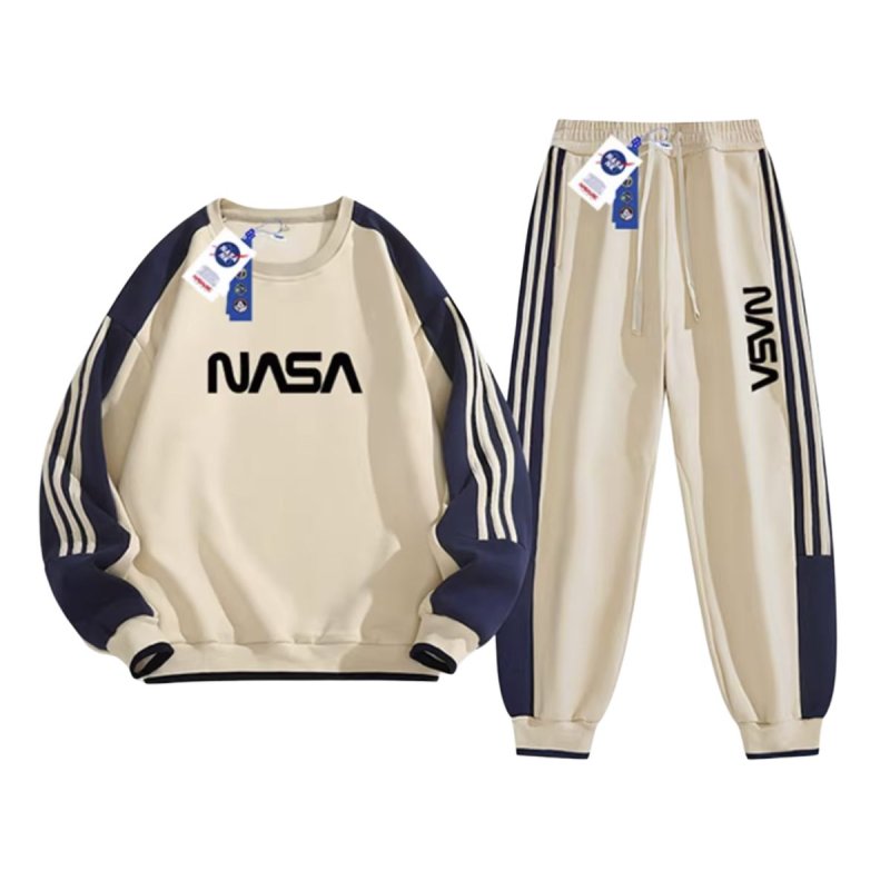 画像1: NASA Men & Women unisex  Line Setup ナサ セットアップ ユニセックス 男女兼用 トレーナー ジャージ 上下 ジャケット＆パンツセット (1)