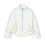 画像4: 25FW NDY NERDY Women's Velour Ribbon Track Setユニセックス 男女兼用  エヌディーワイ ノルディ ベロア リボン トラックセット セットアップ ジャージ 上下 (4)