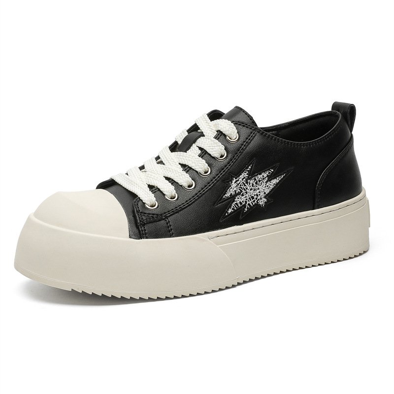 画像5: Unisex Big Head Platform Lightning Lace-Up Sneakers Derby Shoes　 ユニセックス男女兼用ビッグヘッド厚底レースアップレザーダービーシューズ スニーカーカジュアルシューズ (5)