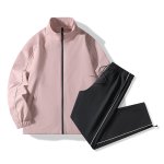 画像4: Stand collar jacket and straight pants set　ユニセックス 男女兼用スタンドカラージャケット＆ストレートパンツセットアップ 上下 ジャケット＆パンツセット (4)