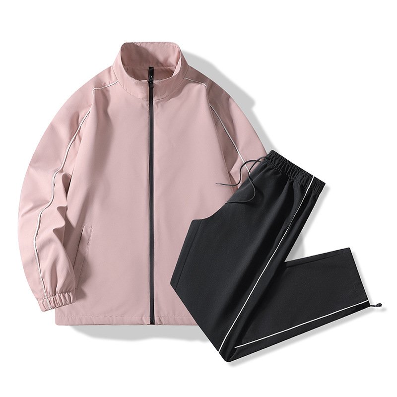 画像4: Stand collar jacket and straight pants set　ユニセックス 男女兼用スタンドカラージャケット＆ストレートパンツセットアップ 上下 ジャケット＆パンツセット (4)