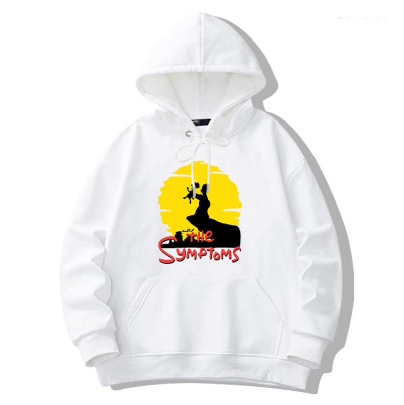 画像2: The Simpsons x Moon Hoodie ユニセックス 男女兼用 シンプソンズ ×ムーン月プリント フーディ パーカー トレーナー スウェット (2)