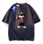 画像7: Stylish sunglasses Bugs Bunny Short Sleeve T-Shirt  　ユニセックス 男女兼用スタイリッシュサングラスバッグスバニープリント 半袖 Tシャツ (7)