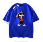 画像5: Stylish sunglasses Bugs Bunny Short Sleeve T-Shirt  　ユニセックス 男女兼用スタイリッシュサングラスバッグスバニープリント 半袖 Tシャツ (5)