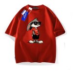 画像8: Stylish sunglasses Bugs Bunny Short Sleeve T-Shirt  　ユニセックス 男女兼用スタイリッシュサングラスバッグスバニープリント 半袖 Tシャツ (8)