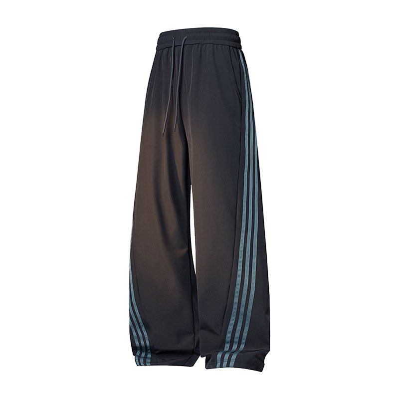 画像2: Unisex 3line barrel leg pants ユニセックス 男女兼用 3ライン スウェット バレルレッグ パンツ ジャージ (2)