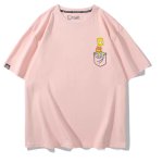 画像6: Bart Simpson sitting in your pocket Short Sleeve T-Shirt  　ユニセックス 男女兼用シッティングバートシンプソンプリント 半袖 Tシャツ (6)
