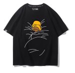 画像3: Sleeping Homer Simpson Short Sleeve T-Shirt  　ユニセックス 男女兼用スリーピングホーマーシンプソンプリント 半袖 Tシャツ (3)
