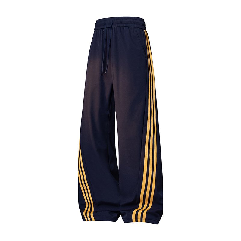 画像4: Unisex 3line barrel leg pants ユニセックス 男女兼用 3ライン スウェット バレルレッグ パンツ ジャージ (4)