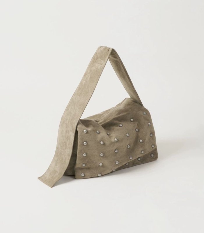 画像6: PLZPROJECT FREAKY STUD SUEDE MESSENGER BAG プリーズプロジェクト スタッズレザー メッセンジャーバッグ (6)