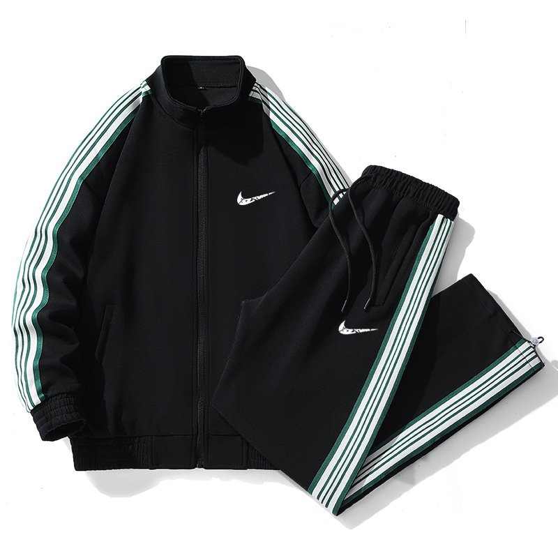 画像2: 26SS Men & Women Broken swoosh line TRACK SUIT Setup Jacket and Pants Set ブロークン スウォッシュ プリント トラックスーツ セットアップ ユニセックス 男女兼用 ジャージ上下 ＆パンツセット (2)