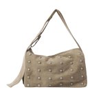 画像2: PLZPROJECT FREAKY STUD SUEDE MESSENGER BAG プリーズプロジェクト スタッズレザー メッセンジャーバッグ (2)