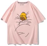 画像9: Sleeping Homer Simpson Short Sleeve T-Shirt  　ユニセックス 男女兼用スリーピングホーマーシンプソンプリント 半袖 Tシャツ (9)