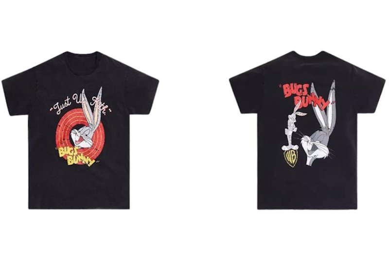 画像1: Bugs Bunny reversible print   Short Sleeve T-Shirt  　ユニセックス 男女兼用バッグスバニーリバーシブルプリント 半袖 Tシャツ (1)