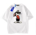 画像2: Stylish sunglasses Bugs Bunny Short Sleeve T-Shirt  　ユニセックス 男女兼用スタイリッシュサングラスバッグスバニープリント 半袖 Tシャツ (2)