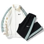 画像3: 26SS Men & Women Broken swoosh line TRACK SUIT Setup Jacket and Pants Set ブロークン スウォッシュ プリント トラックスーツ セットアップ ユニセックス 男女兼用 ジャージ上下 ＆パンツセット (3)