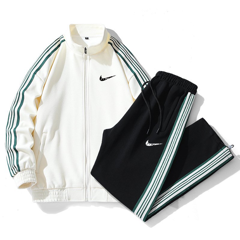 画像3: 26SS Men & Women Broken swoosh line TRACK SUIT Setup Jacket and Pants Set ブロークン スウォッシュ プリント トラックスーツ セットアップ ユニセックス 男女兼用 ジャージ上下 ＆パンツセット (3)
