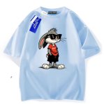 画像6: Stylish sunglasses Bugs Bunny Short Sleeve T-Shirt  　ユニセックス 男女兼用スタイリッシュサングラスバッグスバニープリント 半袖 Tシャツ (6)