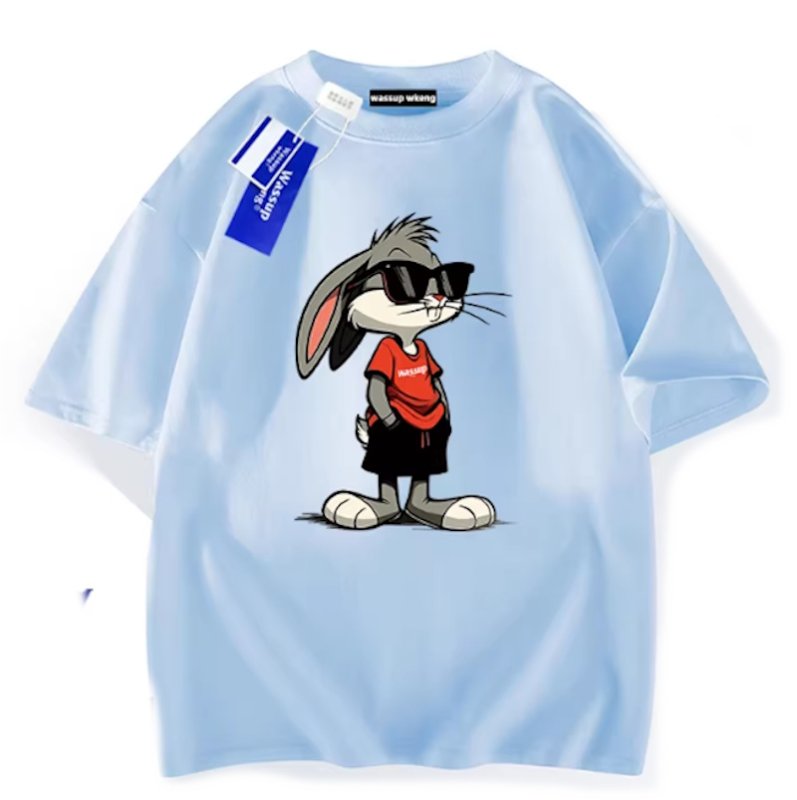 画像6: Stylish sunglasses Bugs Bunny Short Sleeve T-Shirt  　ユニセックス 男女兼用スタイリッシュサングラスバッグスバニープリント 半袖 Tシャツ (6)