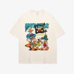画像4:  Donald Duck & Huey & Dewey & Louie print Short Sleeve T-Shirt  　ユニセックス 男女兼用ドナルドダック＆ヒューイ＆デューイ＆ルーイプリント 半袖 Tシャツ (4)