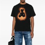 画像2: Bear silhouette print Short Sleeve T-Shirt  　ユニセックス 男女兼用シルエットベア熊プリント 半袖 Tシャツ (2)